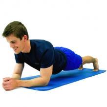 BRIDGING While lying on your back, tighten your lower abdominals, squeeze your buttocks and then raise your buttocks off the floor/bed as creating a "Bridge" with your
