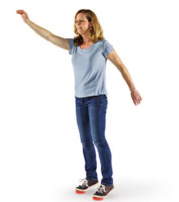 Exercise 3 Standing parallel with arm movements Place the discs at hip-width apart and parallel. Stand on the discs as described on page 2.