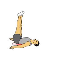 Rollover with Disc Rollover with Disc 1) Start position: Lie with back on floor or bench with hips flexed at 90 and feet in air. Place a balance disc under your lower back.