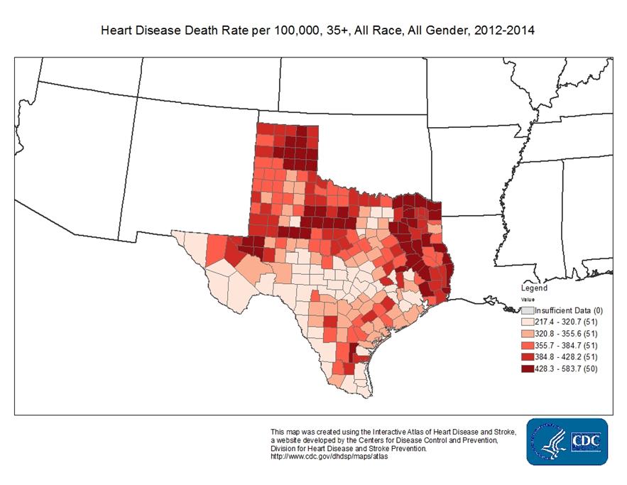 Statistics Nearly 35 percent of Tarrant County and Dallas area deaths each year are attributed to cardiovascular disease.