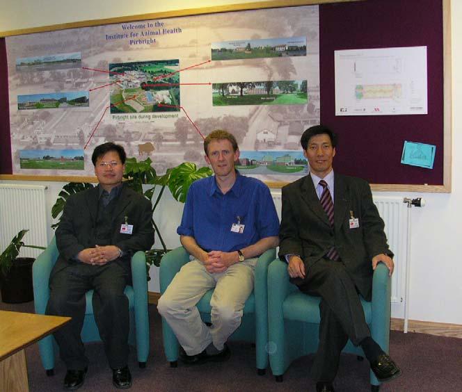 Korea-UK MOU between NVRQS, Korea and Institute for Animal Health, UK (May, 2003) Characterization and serodiagnosis on FMDV on domestic animals Application