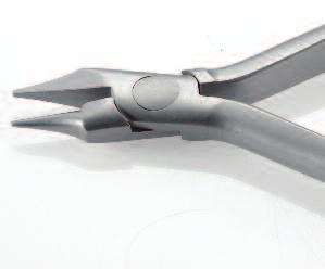 26 Stop (V-Bend) Pliers Place an accurate 1mm V-Bend with one simple squeeze to shorten archwire or provide a positive stop. Archwires up to.022" x.025" (.