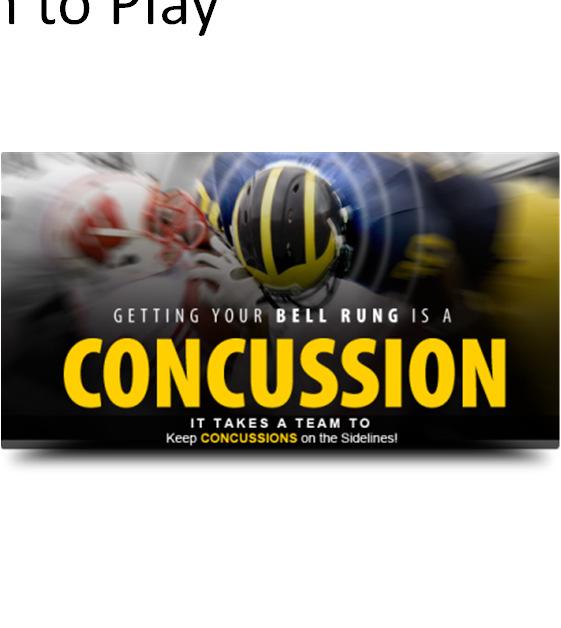 Data still limited Return to Play No athlete with signs or symptoms of concussion either at