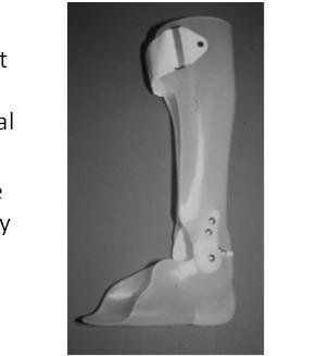 Articulated Plastic AFO Plantarflexion Stop Indications: Dorsiflexion weakness Sagittal, coronal and transverse plane control Biomechanical goals: Clearance of the foot during swing