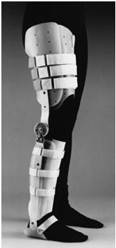 Femoral Fracture Orthoses Distal 1/3, tibial plateau fx Provides for variable ROM at the hip and knee Free Motion at the ankle