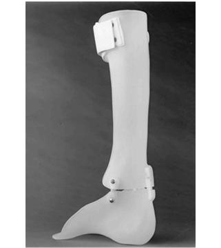 A Post Dorsiflexion Weakness AFO with a Plantarflexion (PF) Stop Provides stability in the