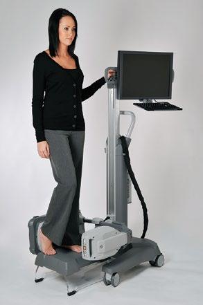 Weight Bearing A/P of Ankle Patient stands on top of radiolucent foot bench with height