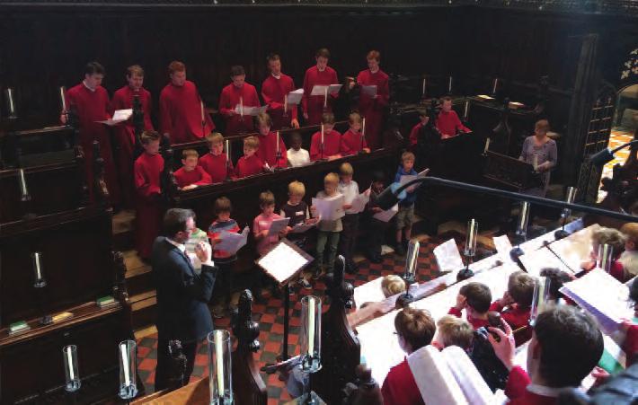 62 college news I Jesus College Annual Report 2017 Photo by Alice Kane Be a Chorister for a Day participants practising for Choral Evensong alongside the Chapel Choir easter term commenced with a