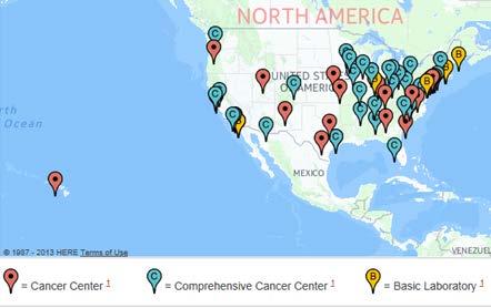 National Cancer Institute designated comprehensive cancer centers 41 elite research institutions that