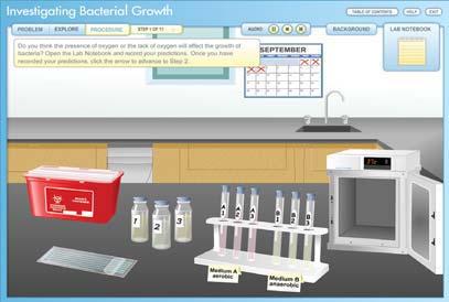 COM VIRTUAL LAB Investigating Bacterial Growth Not all bacteria thrive in the same environmental conditions.