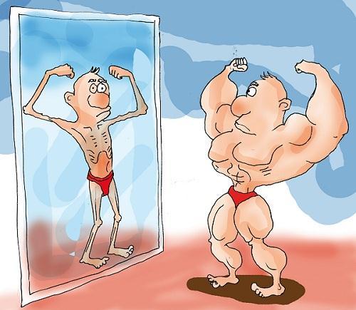 Muscle Dysmorphia A person becomes obsessed with the idea that they are not muscular enough