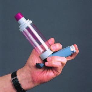 inhaled corticosteroids. Holding chambers allow you to breathe in and out more than once per puff of medicine.