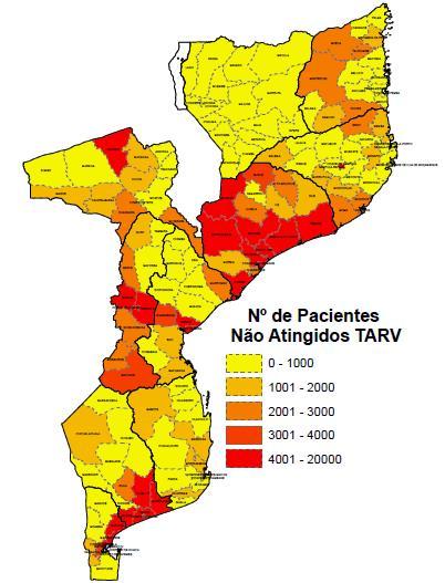 Geographic Focus: Mozambique the right place Number of Patients in Need of ART PEPFAR Geographic Prioritization Red Areas: Priority