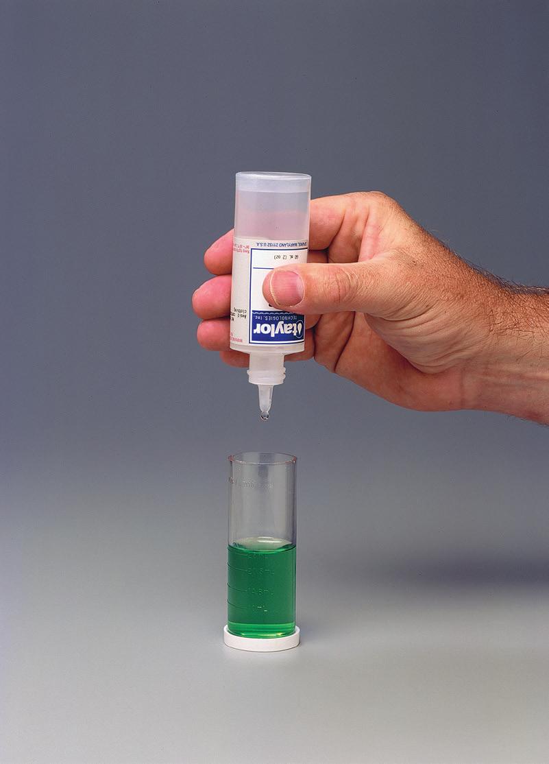 P/T Alkalinity Test 1. Rinse and fill 25 ml sample tube (#9198G) to 25 ml mark with water to be tested. P/M & P/T ALKALINITY (1 drop = 10 ppm) Instr. #5067G 2.