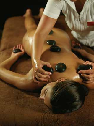 EXOTIC MASSAGES FROM AROUND THE WORLD HOT STONE THERAPY Duration: 50 min. 85.