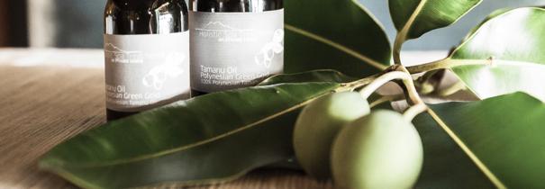 The Tamanu Oil Treat yourself with this 100% Polynesian product and bring with you all the flavors and benefits of Poynesian nature.