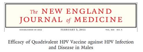against non-vaccine serotypes HPV Vaccine: External Genital Lesions 4065 healthy men and boys ages 16 26 Randomized, double-blind, placebo controlled 36 external genital lesions in vaccine