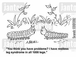 Restless Leg Syndrome (Willis Ekbom Disease): Symptoms occur while awake 1 2 3 4 Urge to move the legs, usually (but not necessarily) accompanied by uncomfortable sensations Predominance of symptoms