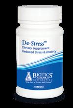 De-Stress hydrolysate (as hydrolyzed casein concentrate) Size: 1 Capsule De-Stress hydrolysate (as hydrolyzed casein concentrate) 150 mg * * Daily not established Other ingredients: Capsule shell