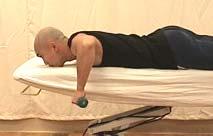 Prone extension The starting position for this exercise is to bend over at the waist   While keeping the shoulder