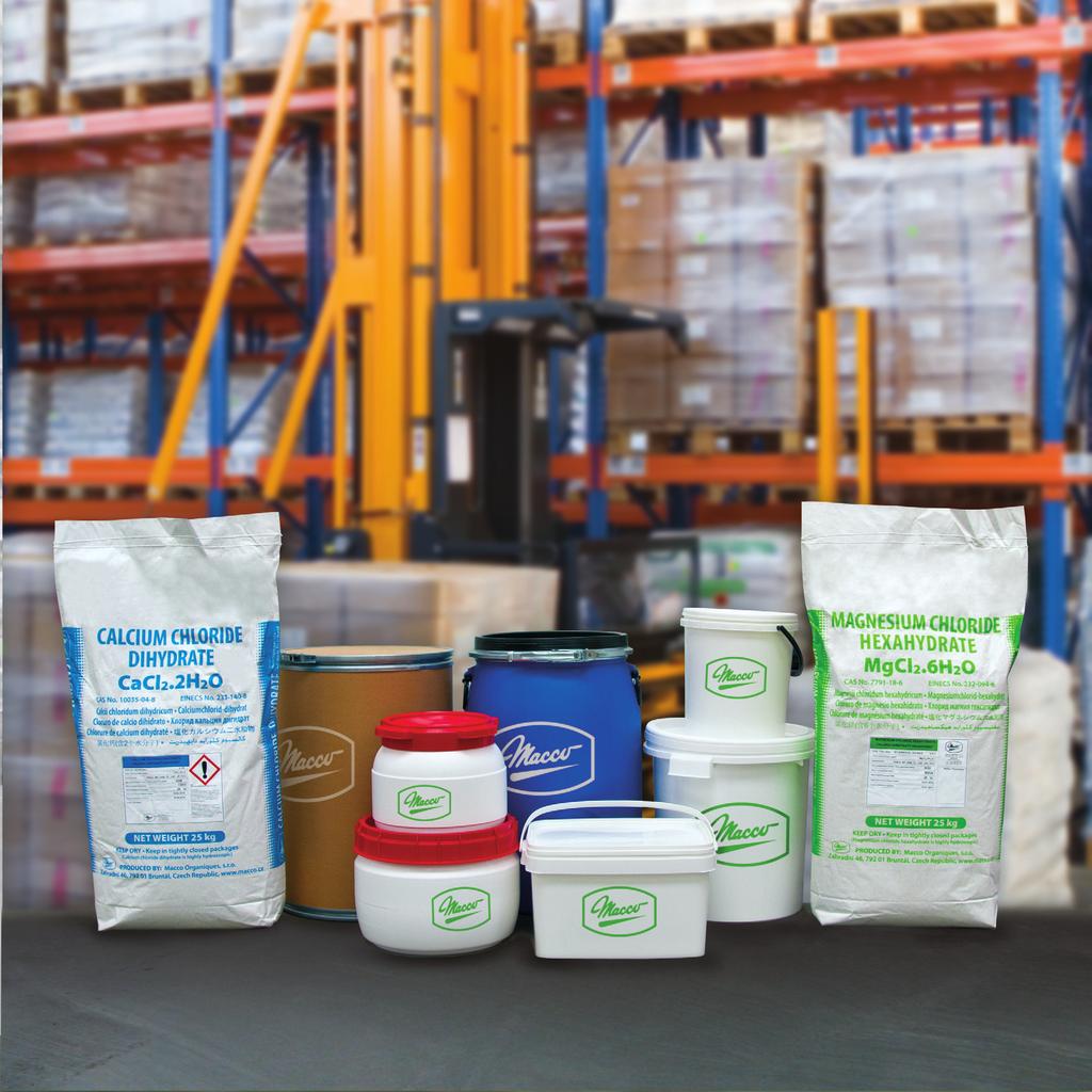 Macco offering physically modified mineral salts and customised packaging We are aware that the requirements of our customers for grain-size, free-flowing properties and homogeneity of their raw