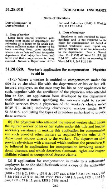 Washington Statute Worker Worker s s Application for Compensation Physician to Aid In 51.28.