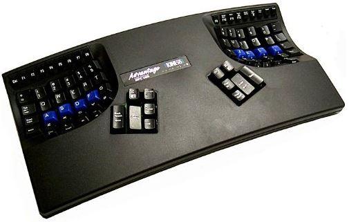 One of the most highly rated ergonomic keyboards is the Microsoft Natural 4000 (shown below).