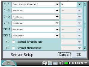 To do this manually, stay in the Meter mode and select Sensors Sensor Setup.. A sensor set-up screen will appear showing all the available probe ports (Fig. 3b).