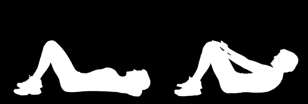 Repeat as directed. HIP BRIDGE 1. Lie on your back with knees bent, feet close to hips, and hip-width apart, with arms at side. 2.