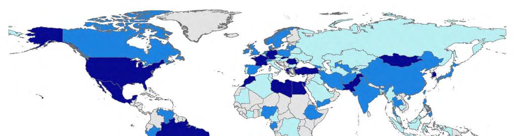 AntiHCV Prevalence 88 countries have reported antihcv prevalence (88% of