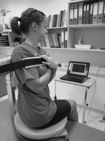 Hip extension flexibility was assessed in prone position also using a bubble inclinometer. Investigator manually fixated subject s pelvis by pressing over ipsilateral iliac bone.