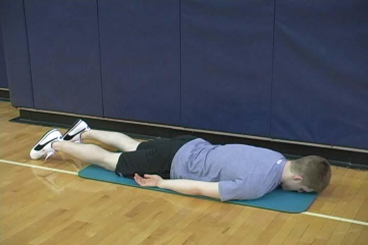 PRONE KNEE FLEXION Purpose To assess the flexibility of the anterior thigh and hip. Lie prone with leg straight.