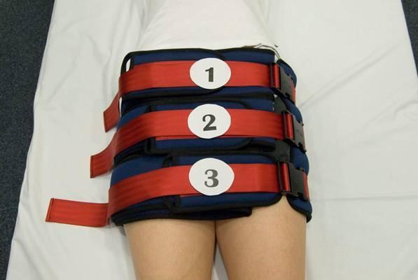 Straps can be released 1-2 hourly in ICU and up to 4 hourly on the wards, on a rotational basis (as long as the sling is placed correctly).