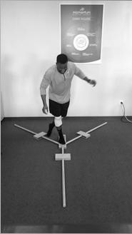 Failure to return reach foot back Single Limb Vertical Power Hop Vertical jump correlates with max isometric peak force, 1rep max squat, ground reaction forces in