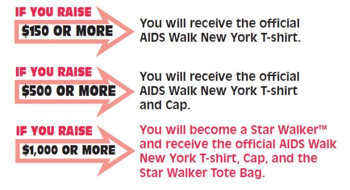 Star Walker Fundraising Kit with additional Sponsor Forms, Star Walkers Club Note Cards, and more to help you reach your goal.