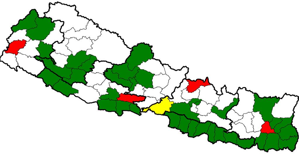 AFP Surveillance Indicators by District Nepal, 2018 Non-polio AFP Rate* Percent Adequate Stool Specimen Collection ** Non-Polio AFP Rate < 1 1 1.