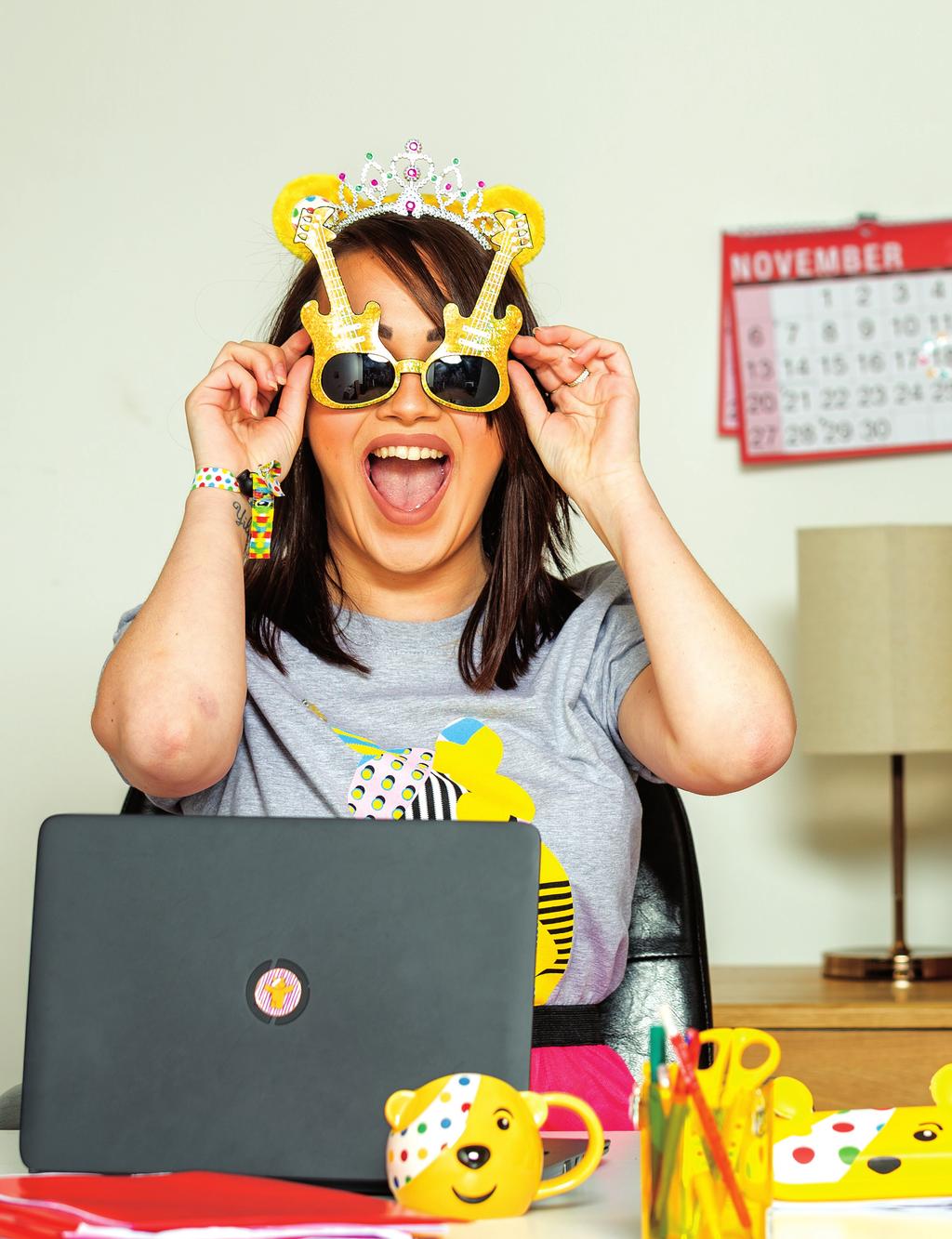 unleash your inner Pudsey Unleash your inner Pudsey and come to work wearing spots. Whether it s headto-toe spots or just spotty socks, face paint or stickers, all spots count!