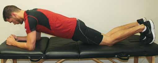 Core Modified Plank/Full Plank A. Prone on forearms, hips down. B. Prone on floor, hips elevated, knees down. C.