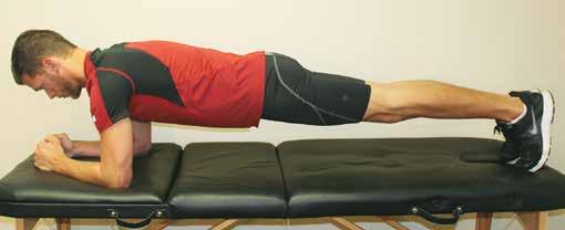 Brace the abdominals, activate the gluteals and lift the hips off the floor. Hold for 2 seconds and lower.