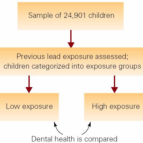 Case Study 3.1 Lead Exposure and Bad Teeth Children exposed to lead are more likely to suffer tooth decay USA Today Observational study involving 24,901 children.