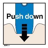 Important: You must push all the way down but do not touch the