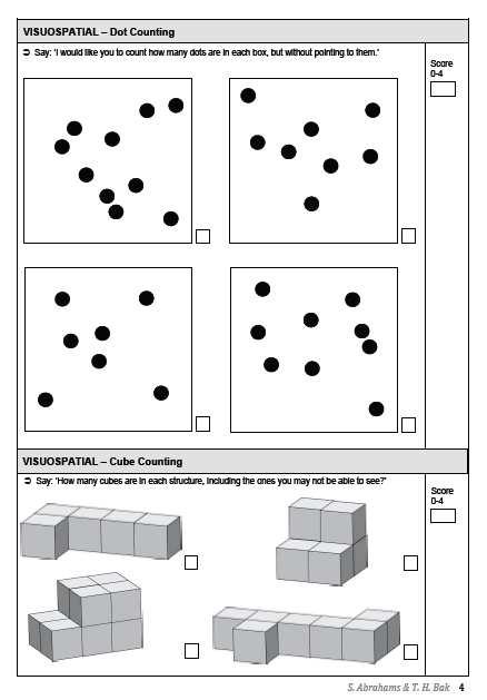 ECAS VISUOSPATIAL FUNCTIONS (WITHOUT DRAWING) Number location Dots Cubes 7 Patients ECAS Subdomains: Frequency of Abnormal Performance (7 ALS patients) Motor features in dementias Cognitive disorders