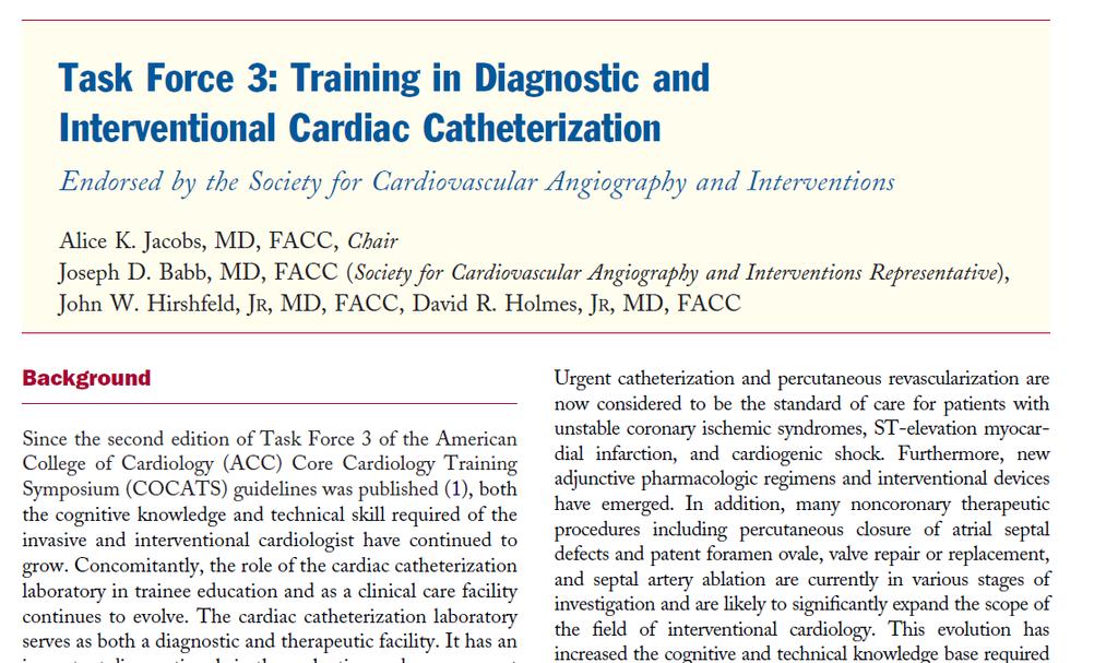 ACC/SCAI Core Cardiology Training Symposium