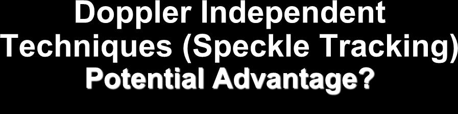 Signal noise Speckle tracking by principle is angle independent