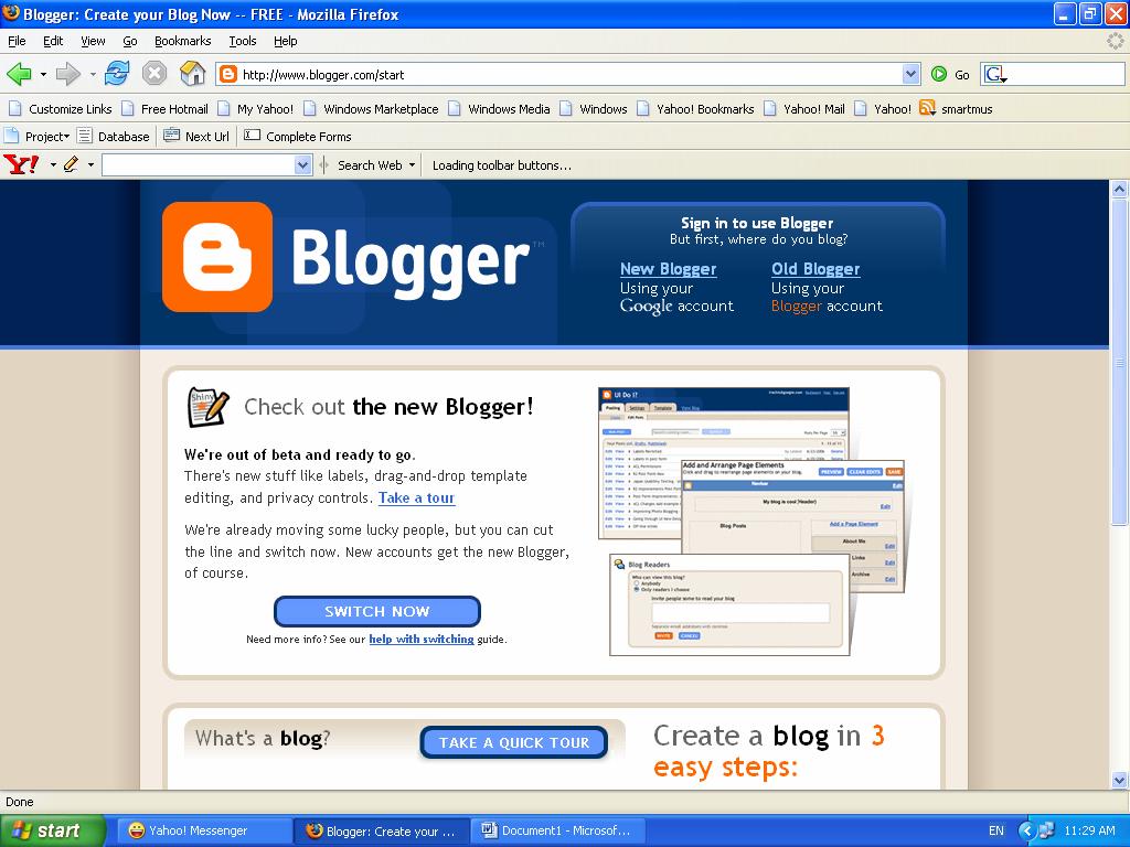 Langkah Demi Langkah - Membina blog dengan blogger.com Bahagian ini merupakan perbincangan utama terhadap produk ebook ini.