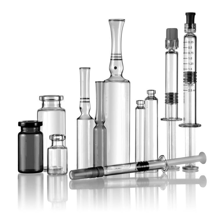 Containers and closures Injectable formulations are packaged into containers made of glass