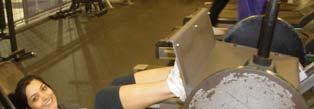 Plate Loaded Leg Press Add plates to the machine if desired.