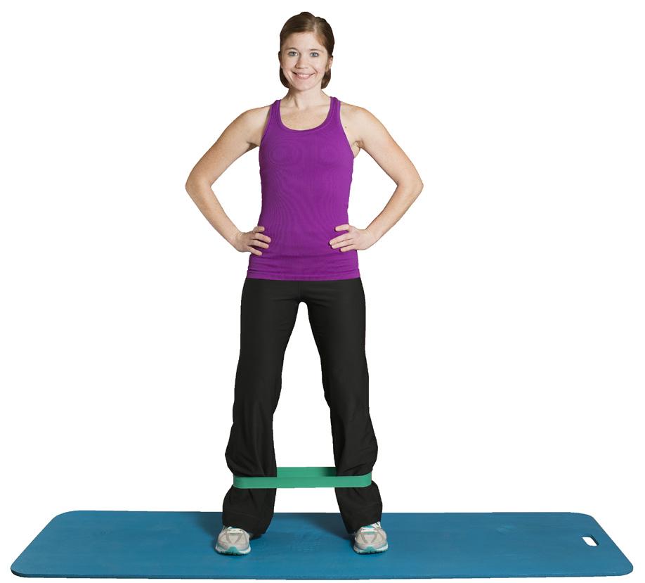 Continue for 30 seconds. 2nd Movement: Repeat execise moving to the left. Continue for 30 seconds. 1 STATIONARY OPTION This exercise can be done without stepping.