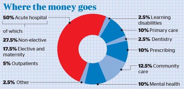 Where NHS money is spent: Source: http://www.mayden.