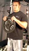 Reverse Plate Curls Equipment: Other Tips: Grasp a weight plate with a reverse grip.